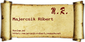 Majercsik Róbert névjegykártya