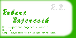 robert majercsik business card